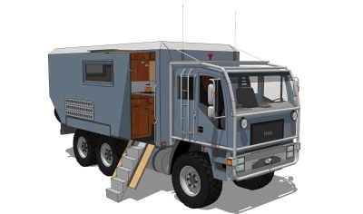 超精细汽车模型 房车 Camper Truck